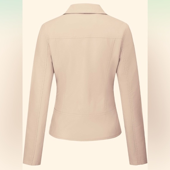 NWT BELLIVERA Faux Leather Asymmetrical Moto Jacket - Picture 4 of 13